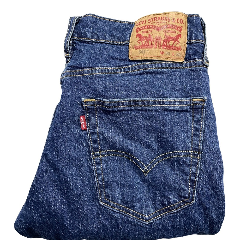 Levis 541 Jeans Mens 30x32 Blue Medium Wash Regular Fit Stretch Denim Pants